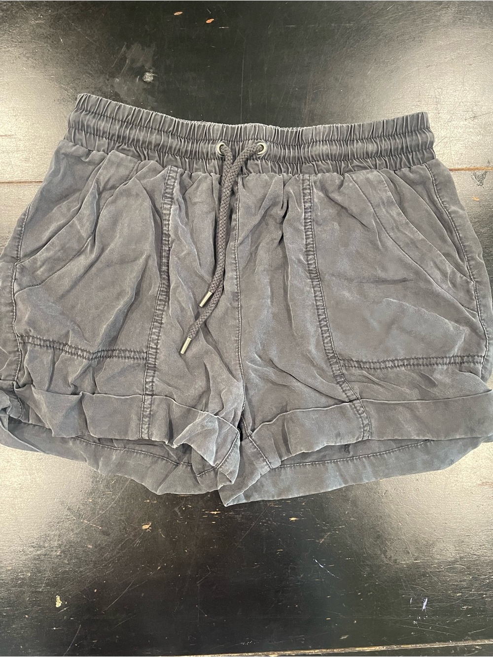 Universal Thread Washed Charcoal Drawstring Shorts